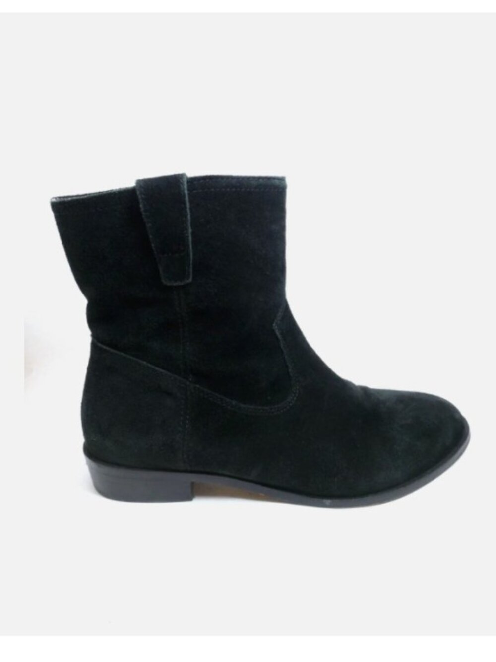 Rebecca Minkoff Chasity Black Suede Genuine Leather Boot Bootie 7M Ankle Pull On